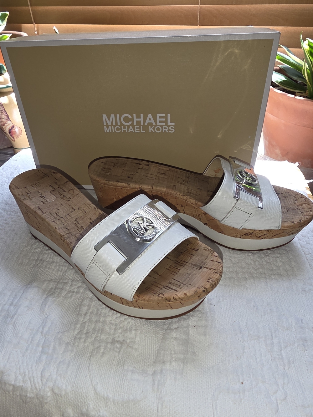 Michael Kors Warren Platform Wedge Slides